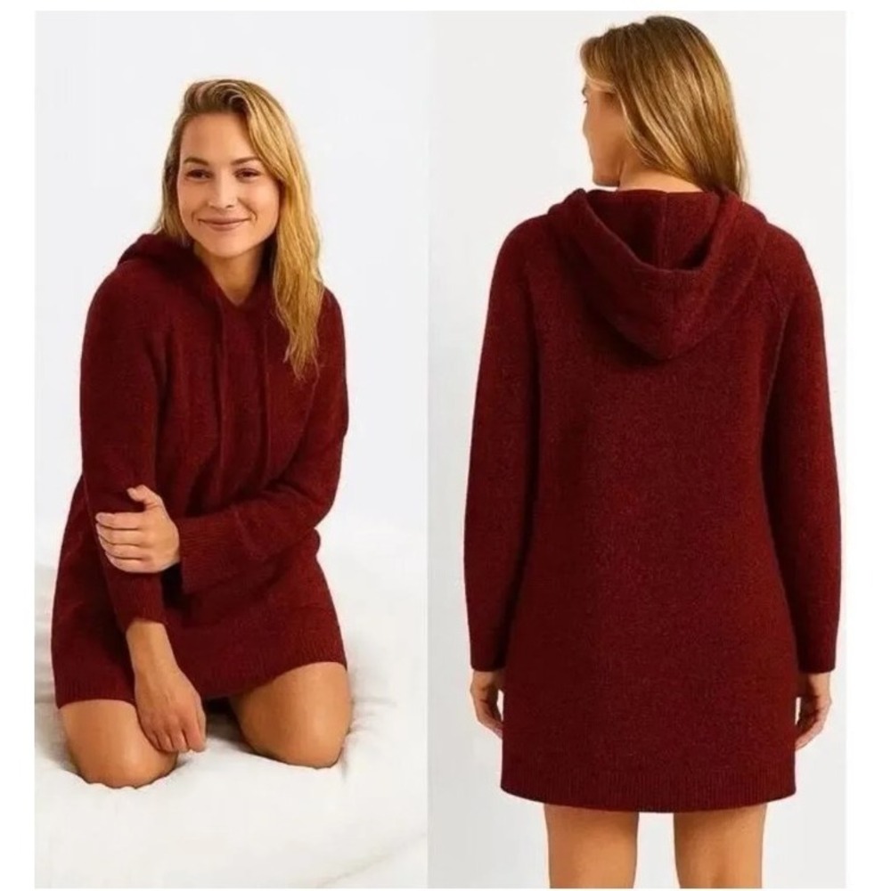 State of Day Intimates Hooded Lounge Sweater Pockets Port Heather XS NEW